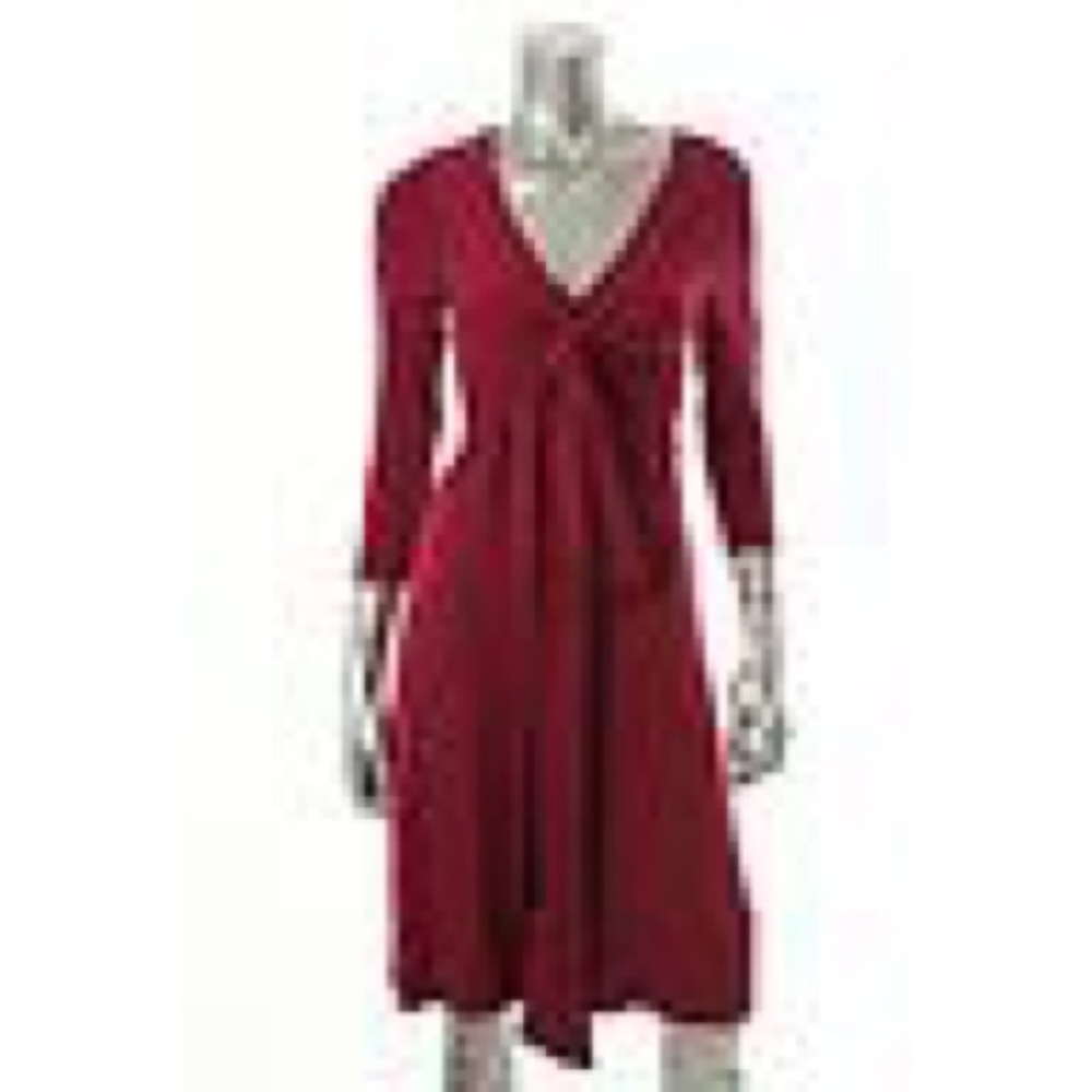 Ralph Lauren Fuchsia Faux Wrap Dress - Picture 3 of 4